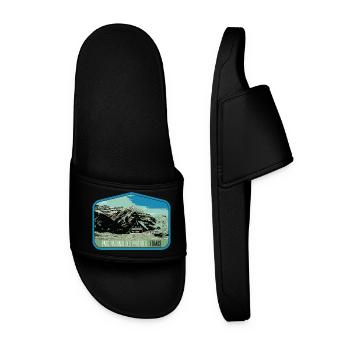 Pyrenees Landscape Escutcheon: Authentic Nature - Men’s Pool Sliders - black - Front