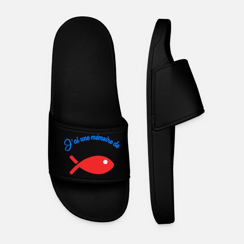 FISH. MEMORY - Men’s Pool Sliders - black