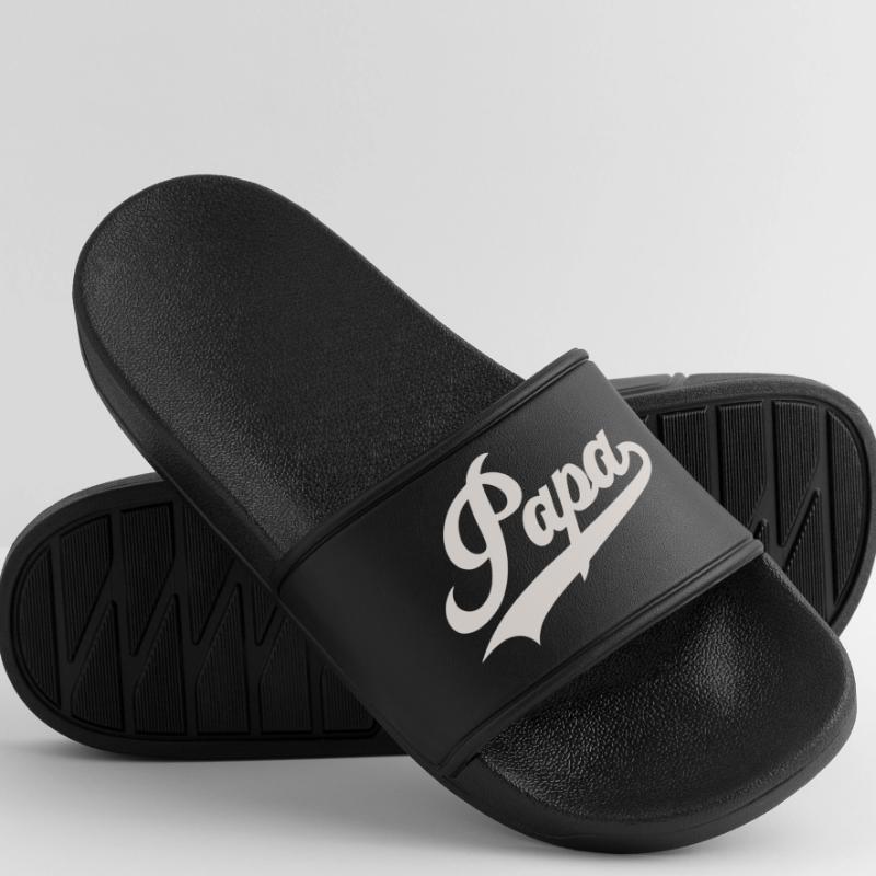 Classic Papa Script Men’s Pool Sliders