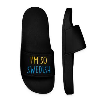 I'M SO SWEDISH Sweden Schweden - Men’s Pool Sliders - black - Front