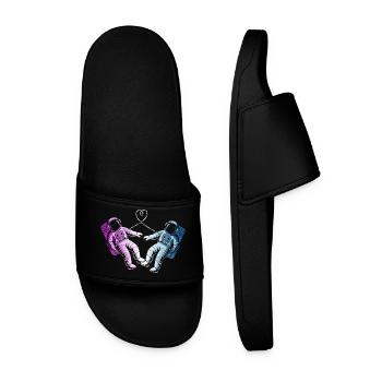 2 Astronauts in Love - Men’s Pool Sliders - black - Front
