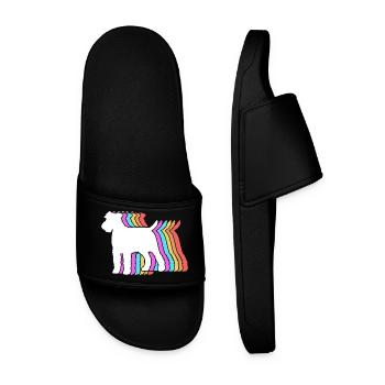 Airedale Terrier - Claquettes Homme - noir - Devant