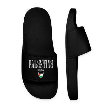 Ich liebe Palästina, freies Palästina - Männer Badelatschen - Schwarz - Vorne