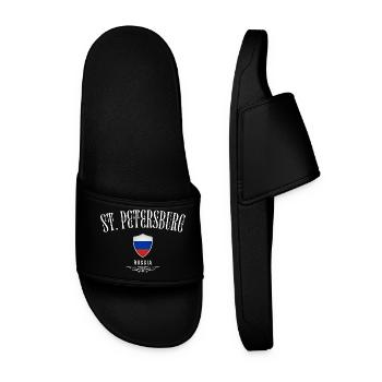 Ich liebe St. Petersburg, St. Petersburg Russland - Männer Badelatschen - Schwarz - Vorne