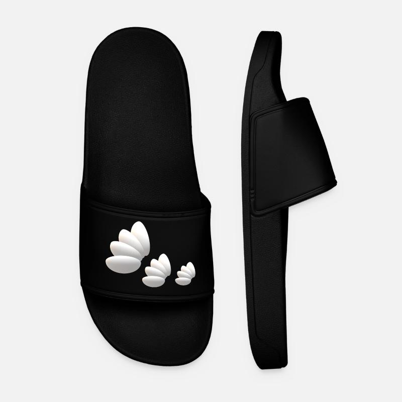 Flying Feathers... - Men’s Pool Sliders - black