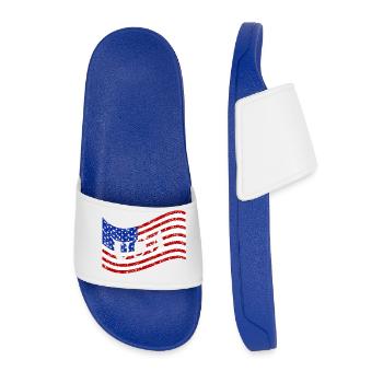 Drapeau des États-Unis - Claquettes Homme - bleu roi - Devant