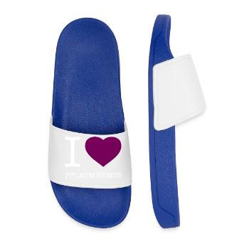 I love plum jam - Men’s Pool Sliders - royal blue - Front