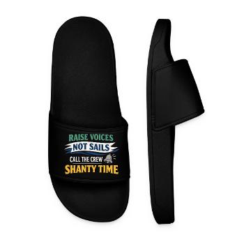 Shanty Crew folk music community - Men’s Pool Sliders - black - Front