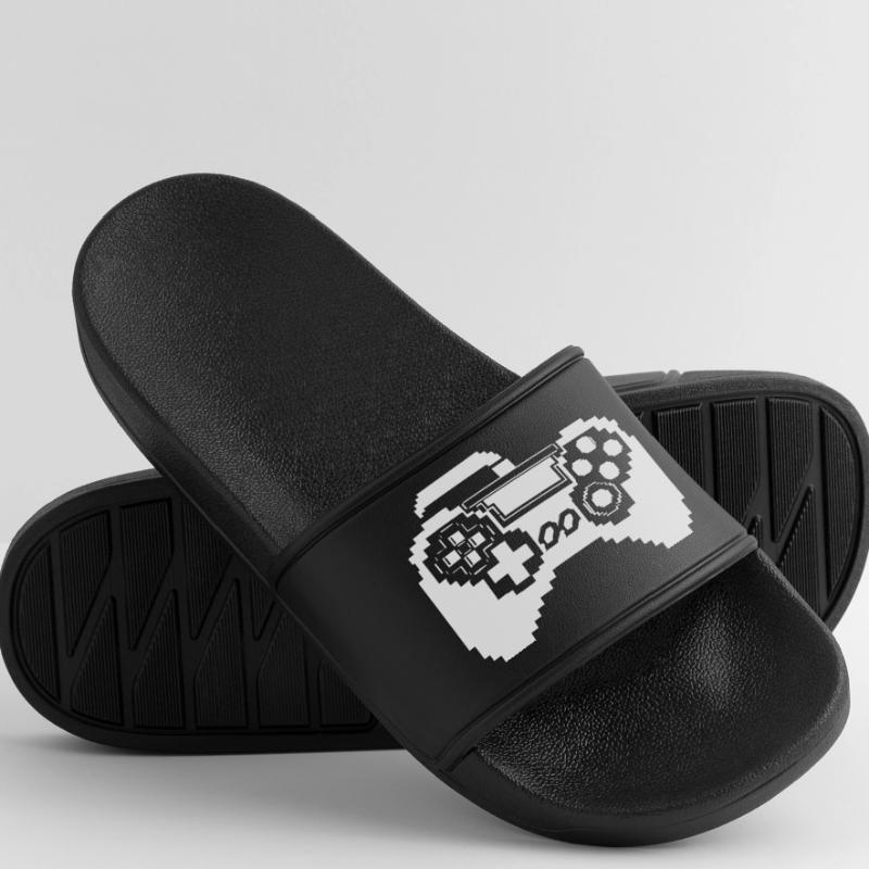 Game Controller Pixel Graphics Men’s Pool Sliders