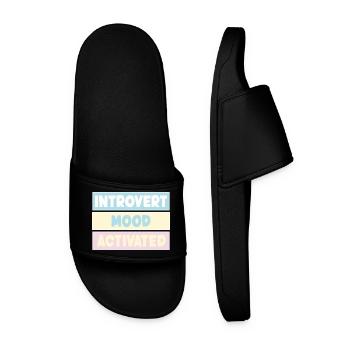 Introvert - Men’s Pool Sliders - black - Front