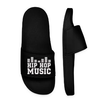 hip_hop_music_rap - Männer Badelatschen - Schwarz - Vorne