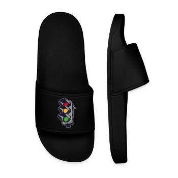 2541614 135318330 traffic lights - Men’s Pool Sliders - black - Front