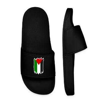 Free palestine - Men’s Pool Sliders - black - Front