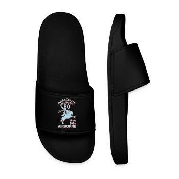 Pegasus Arnhem Oosterbeek Parachute Regiment 80th - Men’s Pool Sliders - black - Front