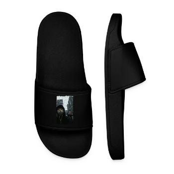 Gangster Cats Streetwear Cool Cat Motif - Men’s Pool Sliders - black - Front
