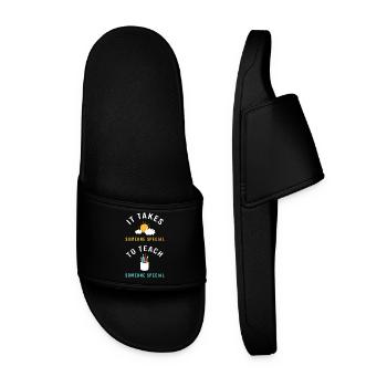 Special Needs School Teacher Special Education Pedagogue - Men’s Pool Sliders - black - Front