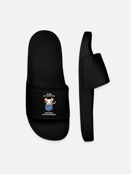 Perk Activated: Pocket Adventurer | Rat - Men’s Pool Sliders - black