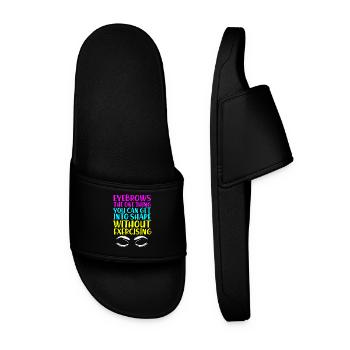 Microblading Makeup Cosmetic Beautician - Men’s Pool Sliders - black - Front