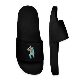 Bull Cricket Cricket Bat - Men’s Pool Sliders - black - Front