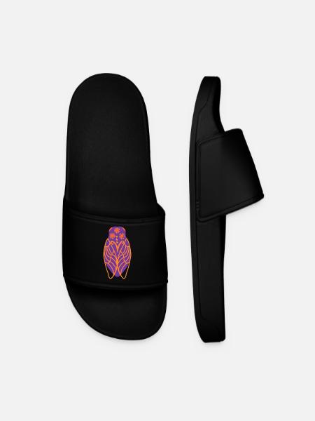 Sunny cicada - Men’s Pool Sliders - black