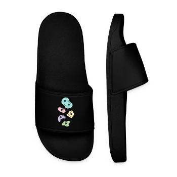 Escalade colorée avec un design de bloc - Claquettes Homme - noir - Devant