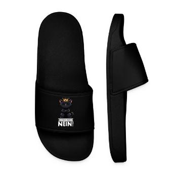 Before you ask No Cat Cats Cat Lover - Men’s Pool Sliders - black - Front