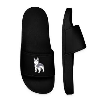 Husky - Männer Badelatschen - Schwarz - Vorne