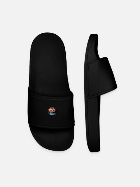 Mountains Compass Landscape - Men’s Pool Sliders - black