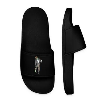 Zombie Halloween Coffee - Men’s Pool Sliders - black - Front