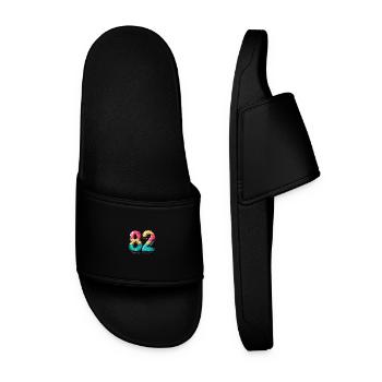 82 Number Comic - Men’s Pool Sliders - black - Front