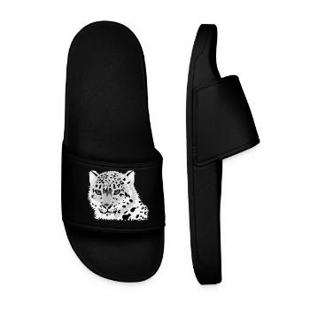 Leopard Cat - Men’s Pool Sliders - black - Front