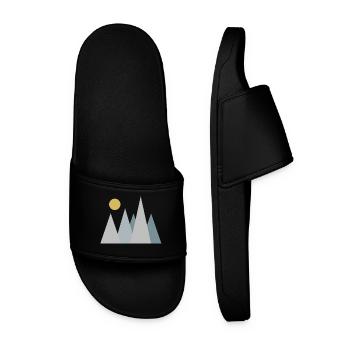Mountains - Men’s Pool Sliders - black - Front