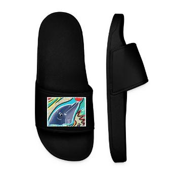Eg Delfin I Tier I Photo I Drawing - Men’s Pool Sliders - black - Front