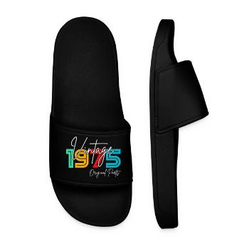 Vintage Millésime 1975 anniversaire cadeau - Claquettes Homme - noir - Devant