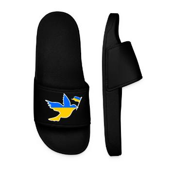Ukraine - Männer Badelatschen - Schwarz - Vorne