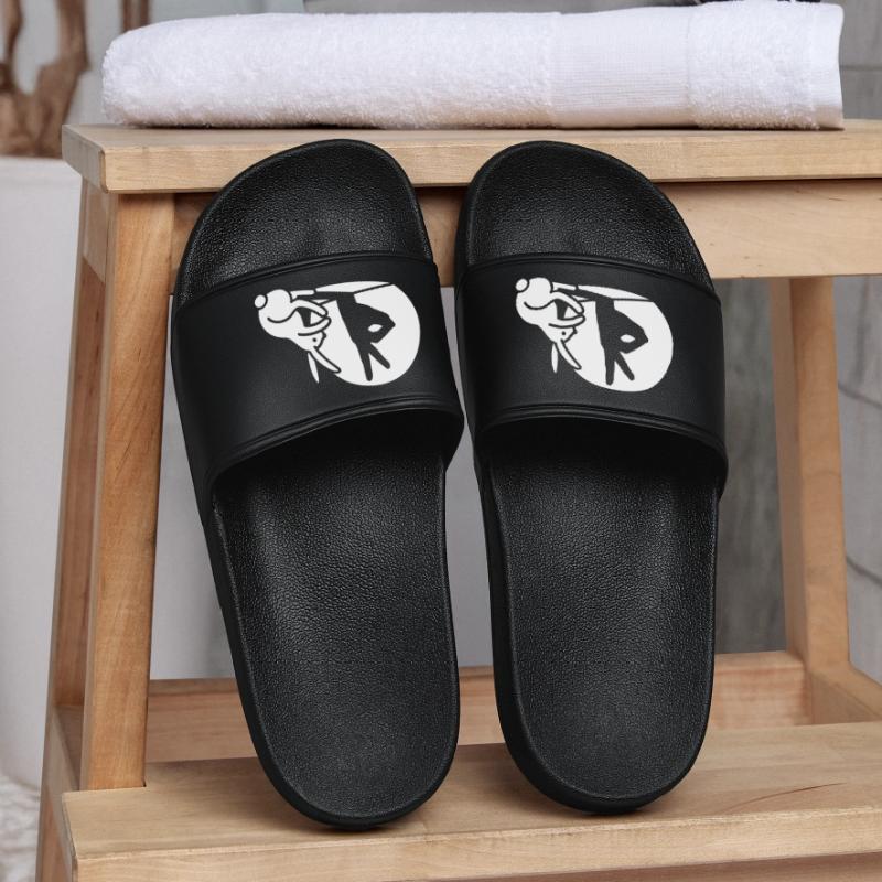 Funny Rabbit Hand Shadow Projection Rabbit Men’s Pool Sliders