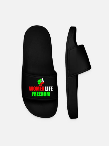 Women life freedom iran - Männer Badelatschen - Schwarz