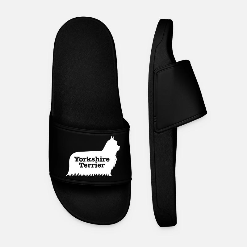 Yorkshire Terrier - Men’s Pool Sliders - black