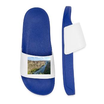 gorge near the Victoria Falls in Zimbabwe - Men’s Pool Sliders - royal blue - Front