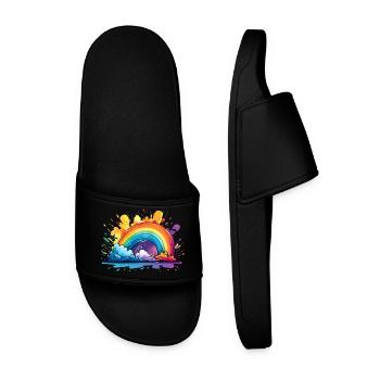 Votre arc-en-ciel - Claquettes Homme - noir - Devant