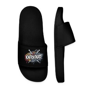 Passion pour le tricot - Claquettes Homme - noir - Devant