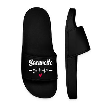 Wife Sister Who Blows Her Hair Best Sister - Men’s Pool Sliders - black - Front