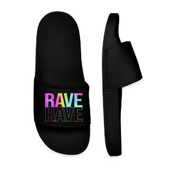 Rave Raver Musique techno Techno basse Table de mixage - Claquettes Homme - noir - Devant