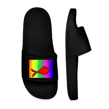 FISH. SARDINE. APRIL FOOL. SEA. OCEAN - Men’s Pool Sliders - black - Front
