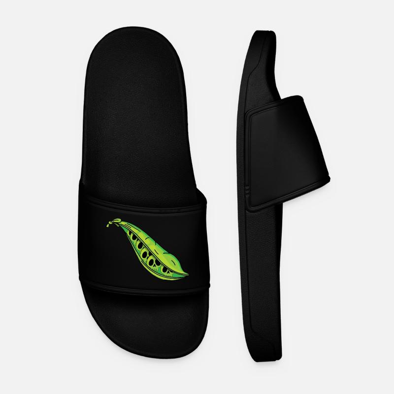 Pea skulls - Men’s Pool Sliders - black