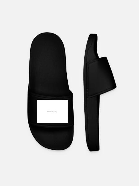 Be yourself always - Men’s Pool Sliders - black