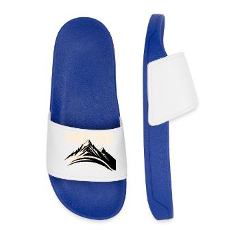 Proverbs 3 5 6 Trust Mr. Berg Faith - Men’s Pool Sliders - royal blue - Front
