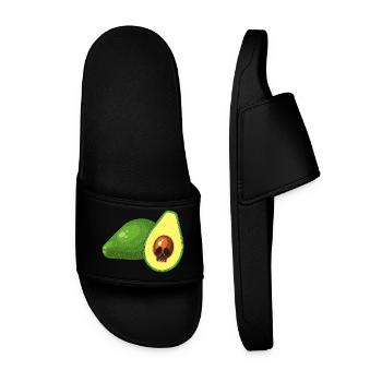Avocado-Schädel - Männer Badelatschen - Schwarz - Vorne