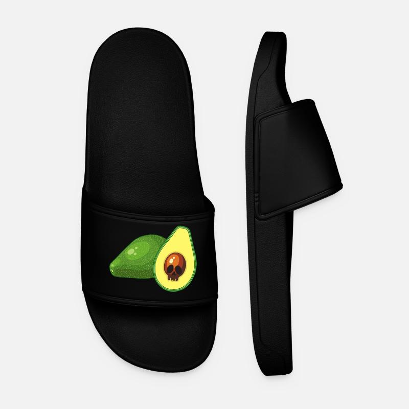 Avocado-Schädel - Männer Badelatschen - Schwarz