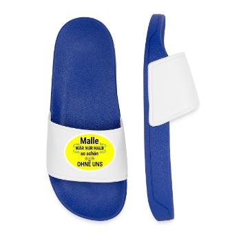 Slogan du parti Malle sans nous - Claquettes Homme - bleu roi - Devant